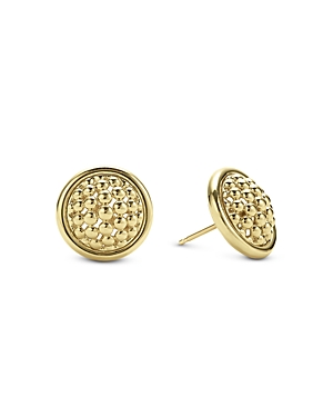 Lagos 18K Gold Meridian Caviar Stud Earrings