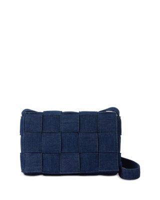 Small Cassette Intrecciato Denim Crossbody Bag