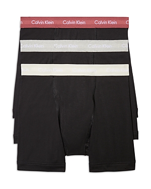 CALVIN KLEIN COTTON STRETCH MOISTURE WICKING BOXER BRIEFS, PACK OF 3