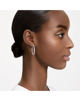 Matrix Crystal Inside Out Hoop Earrings 