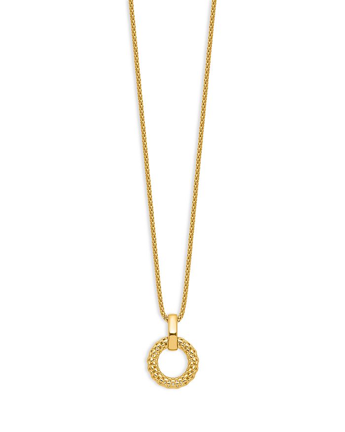 Bloomingdale's - Circle Mesh Pendant Necklace in 14K Yellow Gold, 18" - 100% Exclusive