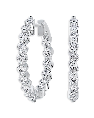 De Beers Forevermark Diamond Hoop Earrings in 18K White Gold, 1.00 ct. t.w. - 100% Exclusive