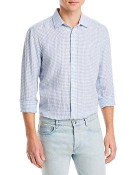 The Men's Store at Bloomingdale's - Regular Fit Long Sleeve Gingham Linen Shirt