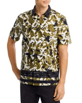 HUGO - Ebor Short-Sleeve Abstract Print Shirt