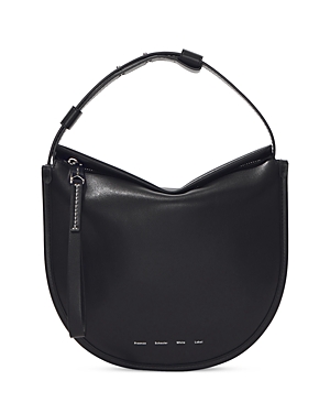 Shop Proenza Schouler White Label Small Baxter Leather Bag In Black/silver