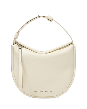 Proenza Schouler White Label Small Baxter Leather Bag In Ivory/silver