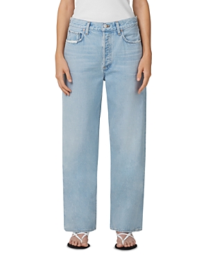 Agolde Low Slung Baggy High Rise Wide Leg Jeans In Shake