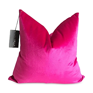 Modish Decor Pillows Velvet Decorative Pillow Cover, 24 X 24 In Magenta