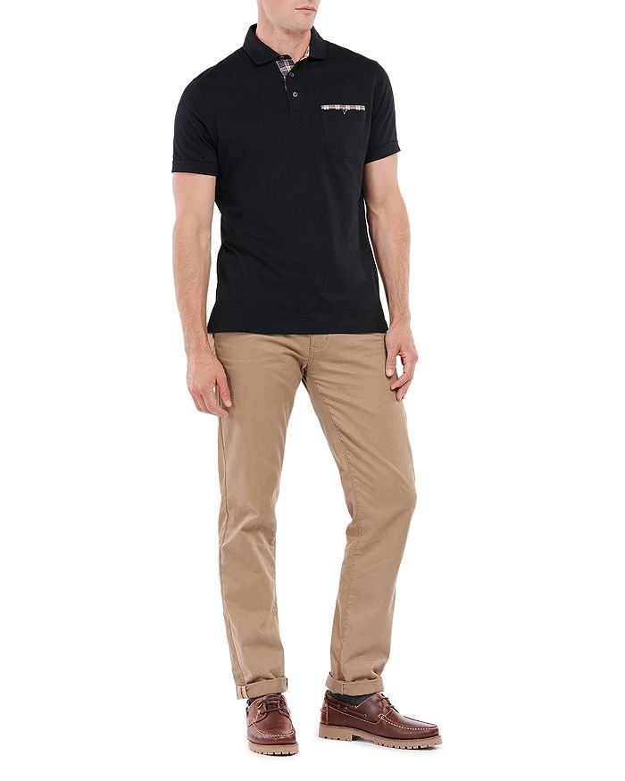 Shop Barbour Corpatch Polo Shirt In Black