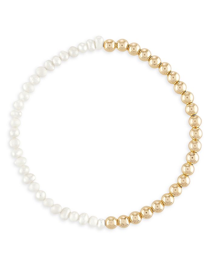 Alexa Leigh Halfsies Cultured Freshwater Pearl & Ball Beaded Stretch