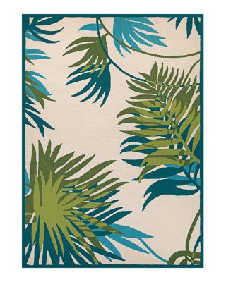 Couristan Covington Outdoor Jungle Leaves Area Rug, 5'6 x 8'