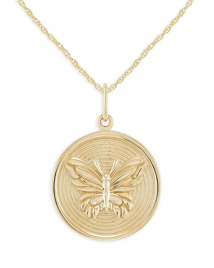 Bloomingdale's - 14K Yellow Gold Polished Butterfly Pendant Necklace, 18" - 100% Exclusive