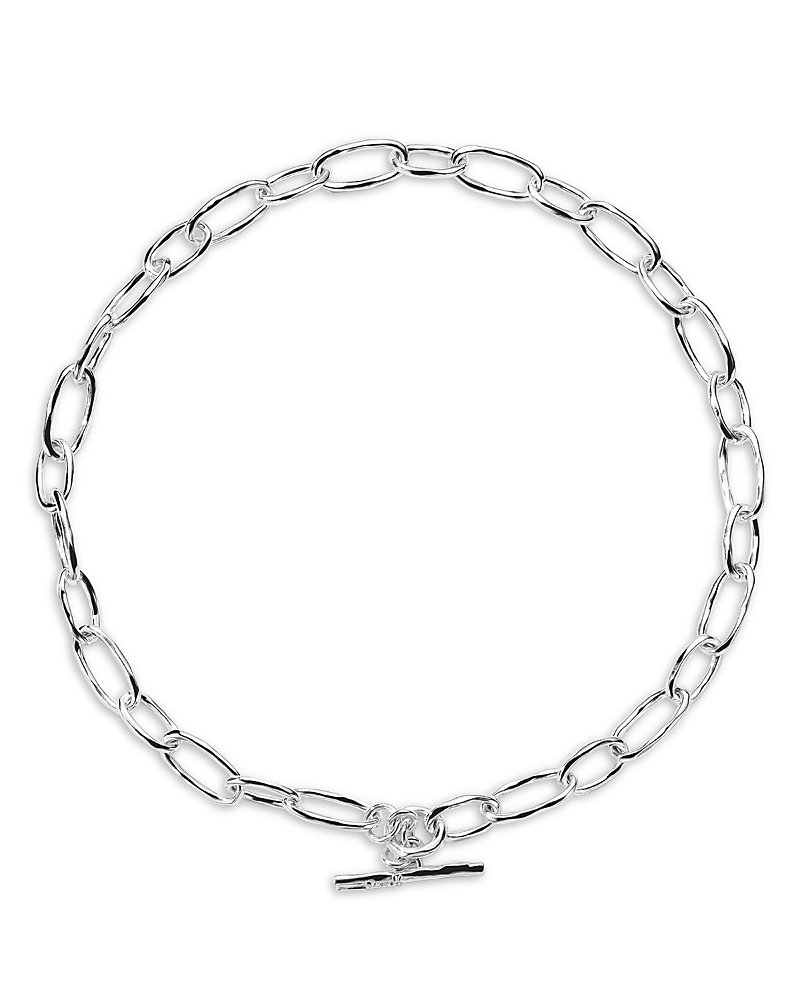 Ippolita Classico Faceted Oval Link Necklace In Silver