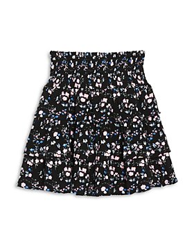 AQUA - Girls' Smocked Tiered Ditsy Floral Print Skirt, Little Kid, Big Kid - 100% Exclusive
