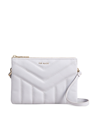 TED BAKER AYASINI QUILTED PUFFER LEATHER SMALL CROSSBODY BAG