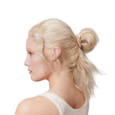 Pure Silk Back to Basics Skinny Scrunchies in Blonde, Set of 4