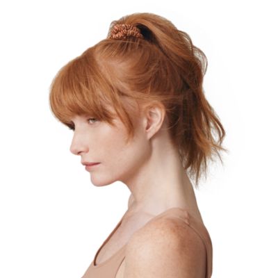 Pure Silk Back to Basics Skinny Scrunchies in Copper, Set of 4