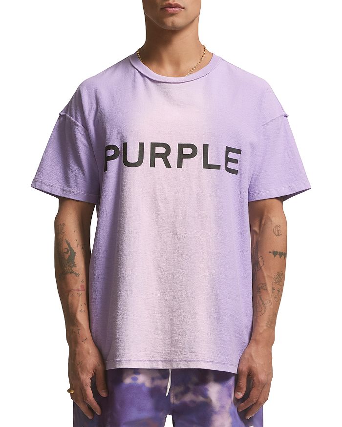 Purple Brand Textured Jersey Inside Out Tee Placid Blue - L