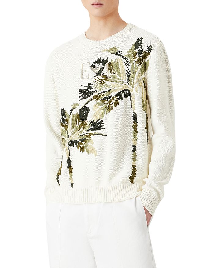 Emporio Armani - Palm Leaf Crewneck Sweater
