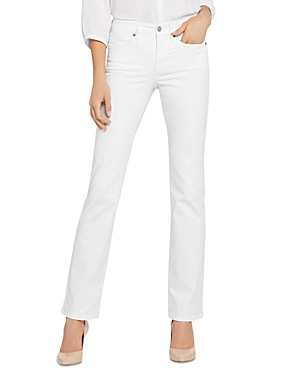 Shop Nydj Petite Marilyn High Rise Straight Jeans In Optic White