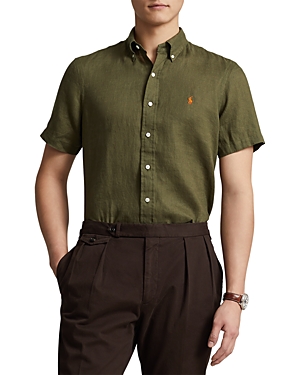 POLO RALPH LAUREN CLASSIC FIT SHORT-SLEEVE LINEN SHIRT