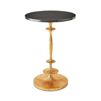 Global Views - Fluted Gold Leaf Side Table