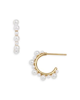 BAUBLEBAR - Serena Imitation Pearl Small Hoop Earrings