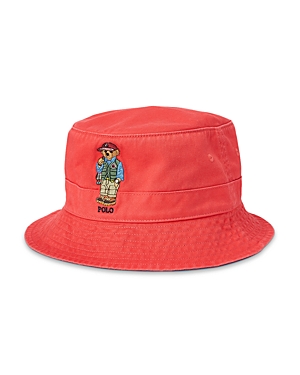Polo Ralph Lauren Polo Bear Cotton Bucket Hat In Red Reef