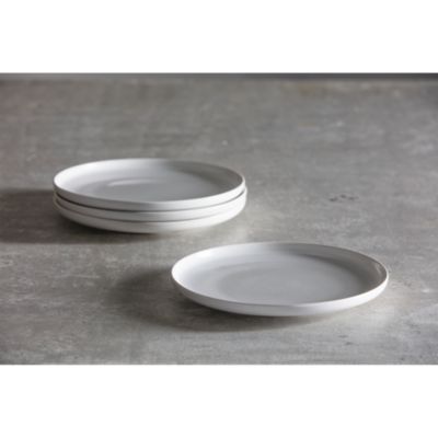 Cloud Terre&reg; 8.5" Coupe Salad Plate, White, Set of 4