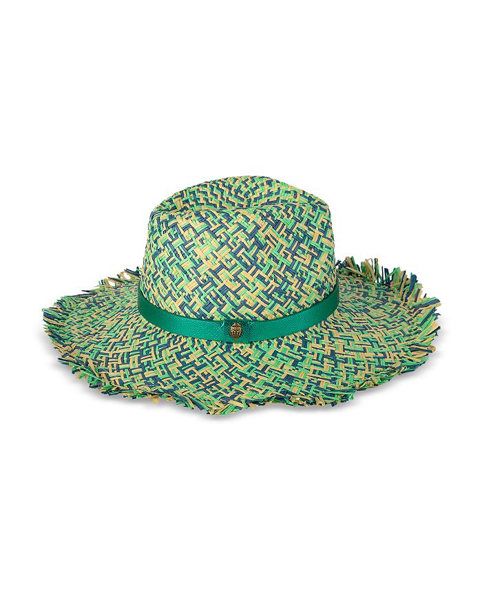Saint Laurent frayed straw sun hat