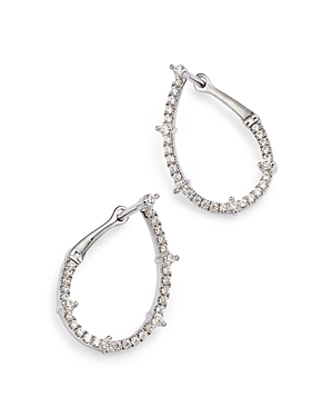 Bloomingdale's Diamond Pear Spiral Hoop Earrings in 14K White Gold, 0.48 ct. t.w. - 100% Exclusive