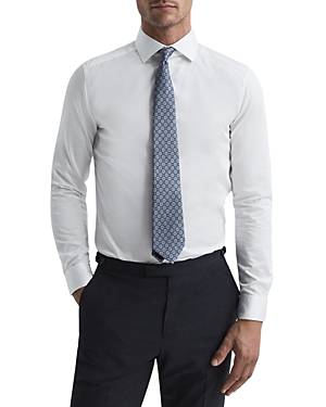 Reiss Remote Slim Fit Cotton Dress Shirt In White