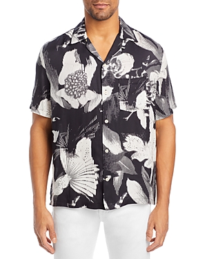 ALLSAINTS FREQUENCY FLORAL PRINT RELAXED FIT BUTTON DOWN CAMP SHIRT