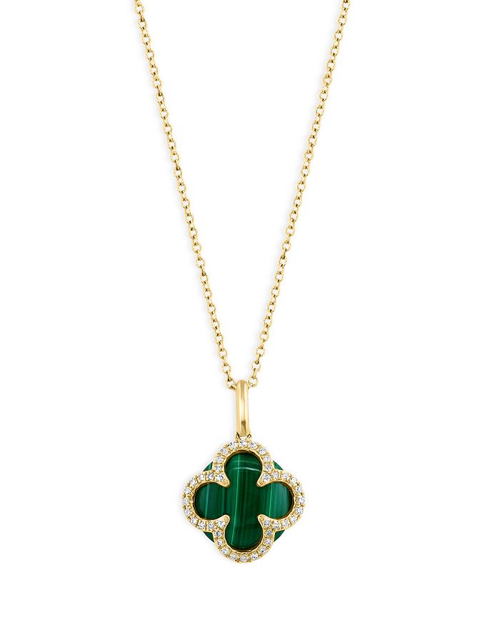 Bloomingdale's Diamond Clover Pendant Necklace