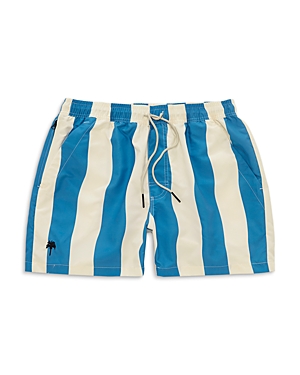 Oas Waver Tailored Fit Drawstring Swim Shorts In Blue