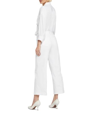 Teresa High Rise Ankle Wide Leg Jeans in Optic White