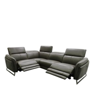 Silvio 5-Piece Power Reclining Leather Sectional - Exclusive