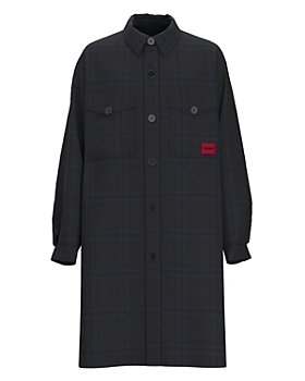 HUGO - Micha Checkered Overshirt Coat
