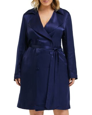 Estelle Plus - Samantha Satin Trench Coat