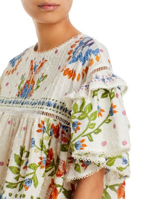 FARM Rio Summer Garden Clip Dot Blouse | Bloomingdale's