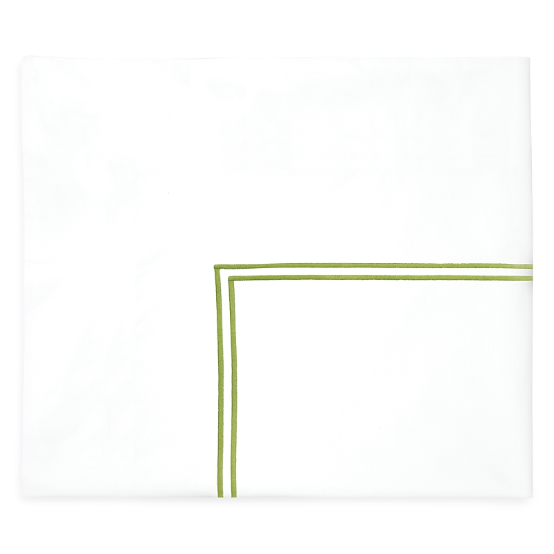 Sferra Grande Hotel Full Flat Sheet In White/fern