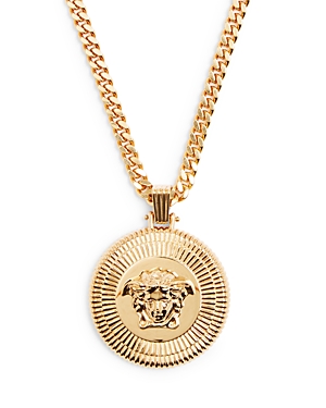 Shop Versace Medusa Biggie Necklace In  Gold