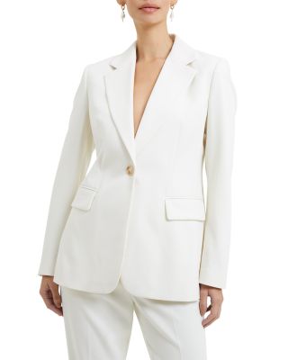 winter white wool pants suit