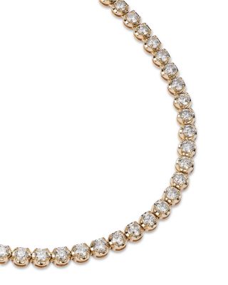 Diamond Tennis Necklace in 14K Yellow Gold, 8.00 tcw 