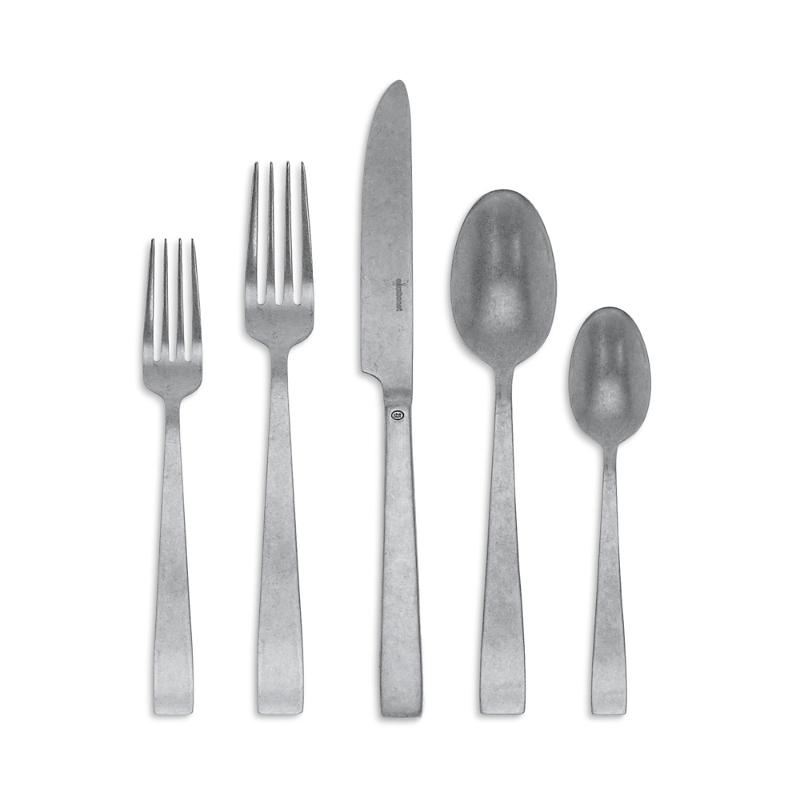 Sambonet Flat Vintage 5-piece Flatware Place Setting In Silver