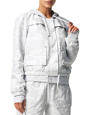 Blanc Noir Skyfall Camo-print Aviator Jacket In Light Grey Camo