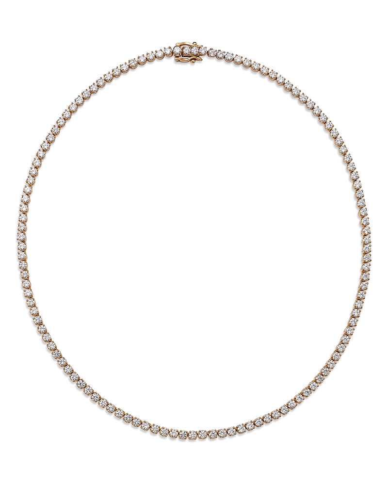 Bloomingdale's Diamond Tennis Necklace In 14k Yellow Gold, 10.0 Ct. T. W. - Exclusive In Gold/white
