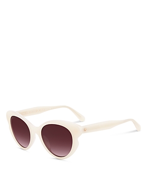 Kate Spade Elina Gradient Acetate Cat-eye Sunglasses In Ivory/pink Gradient