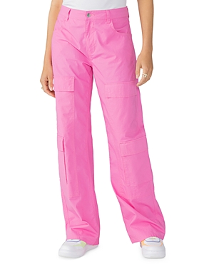 Shop Sanctuary Cotton Blend Low Slung Y2k Pants In Wild Pink