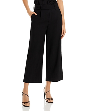 PROENZA SCHOULER WHITE LABEL HIGH RISE CROPPED WIDE LEG PANTS